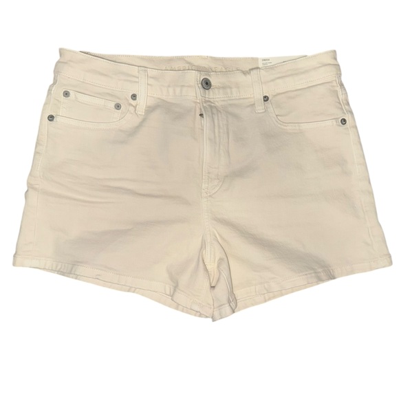 American Eagle Outfitters Pants - American Eagle Super High Rise Relaxed Denim Shorts Cream Sz 10/30 NWT new